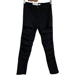 AQ American Quality Denim Women's Junior NWT Black Slash Skinny Jeans Size 5